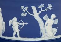 A Wedgwood Dark Blue Jasperware Cake Dome
