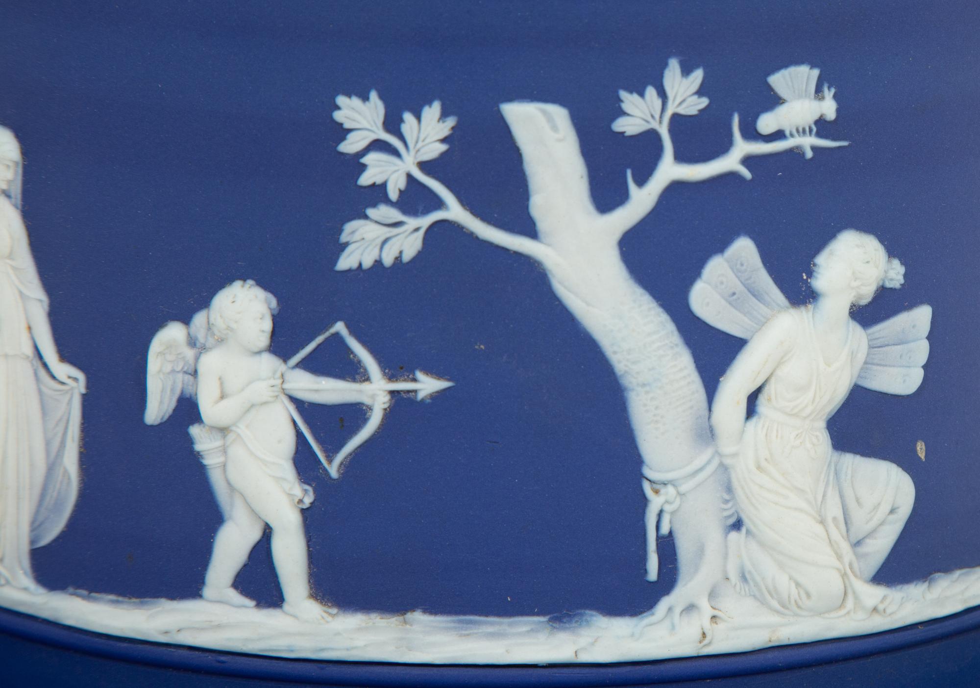 A Wedgwood Dark Blue Jasperware Cake Dome