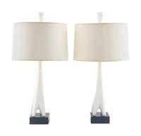 Pair of Giraffe Ceramic Table Lamps