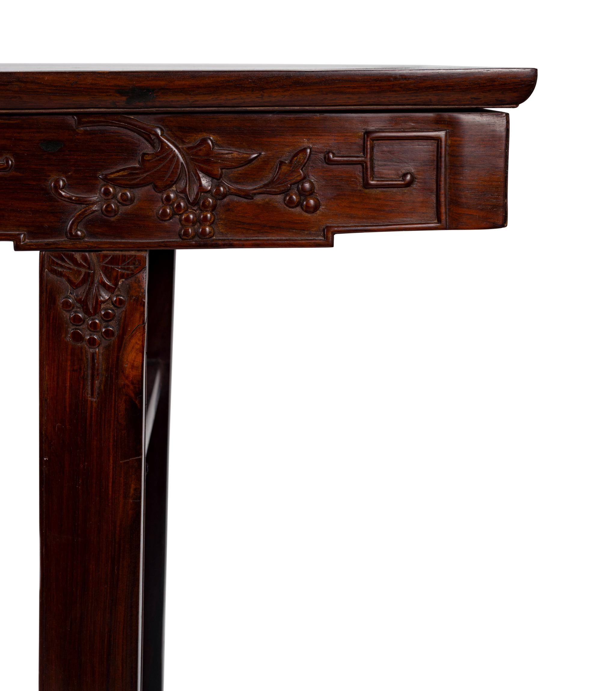 A Chinese Carved Hardwood Altar Table — 19TH CENTURY