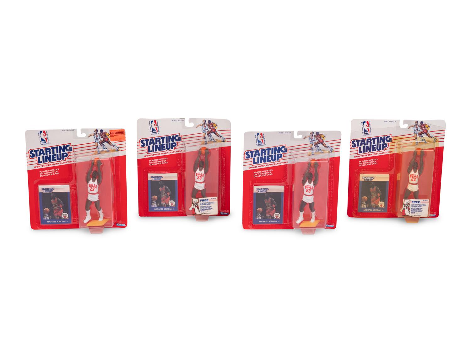 A Collection 1988 Kenner Unopened Starting Lineup Michael Jordan Figures (4)