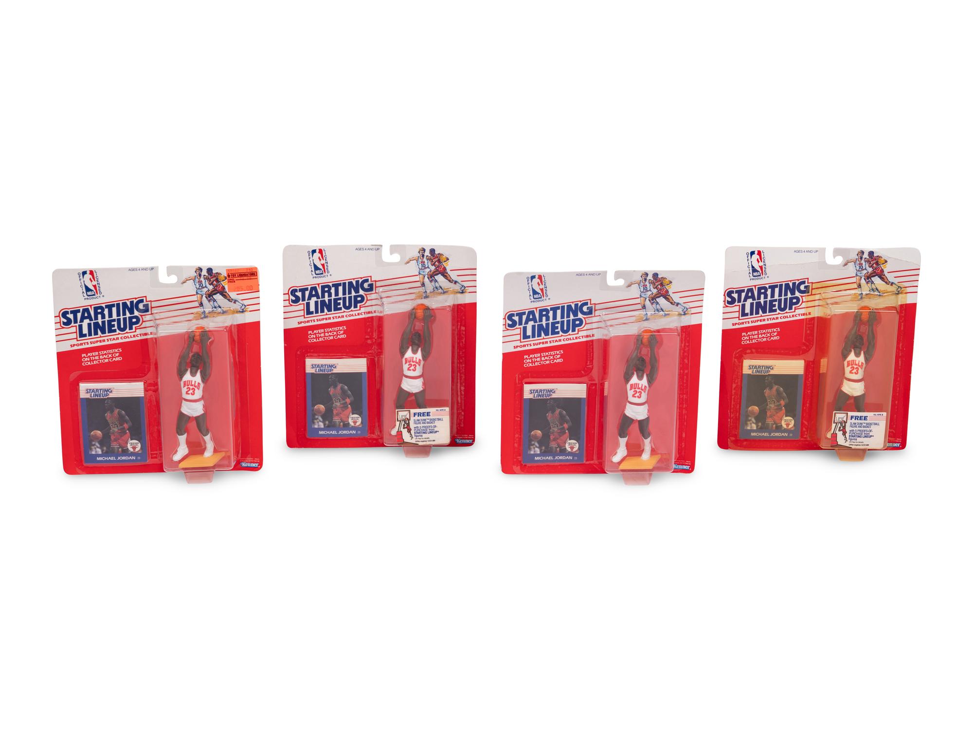 A Collection 1988 Kenner Unopened Starting Lineup Michael Jordan Figures (4)