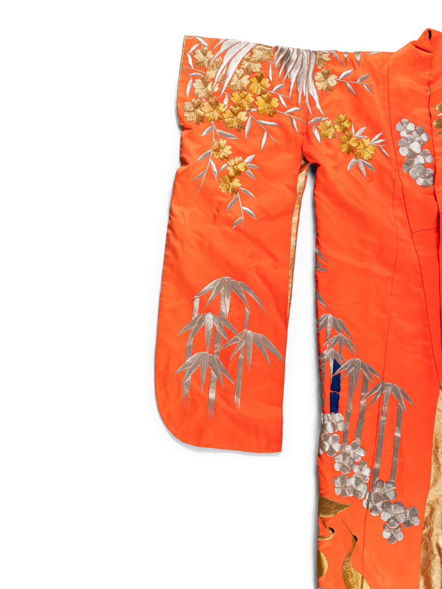 A Japanese Embroidered Silk Robe