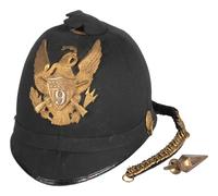 [INDIAN WARS]. U.S. Army Model 1881 spiked pith helmet. Manufactured by Shannon, Miller & Crane (active 1880-1892), New York.