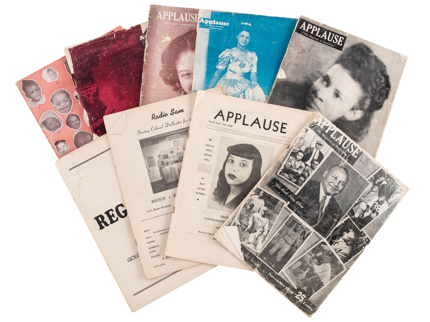 [BUSINESS]. GILBERT, Don (1919-ca 2003). Archive of Dallas Negro City Directory, Applause magazines, and personal effects of editor and businessman Don Gilbert.