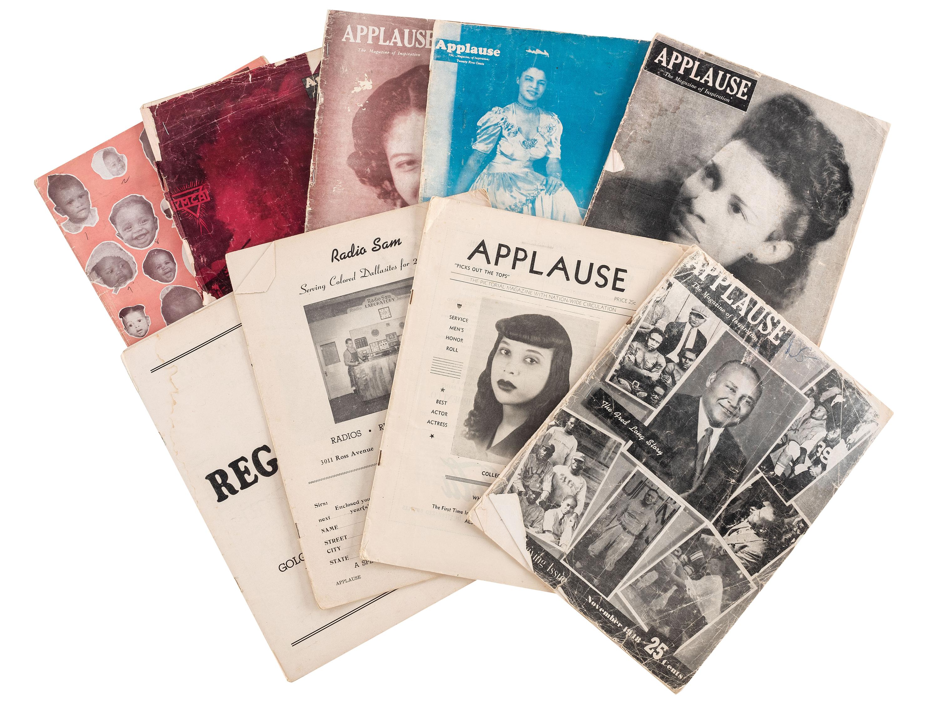 [BUSINESS]. GILBERT, Don (1919-ca 2003). Archive of Dallas Negro City Directory, Applause magazines, and personal effects of editor and businessman Don Gilbert.