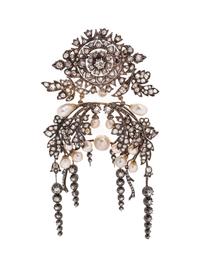 Victorian, Pearl and Diamond Brooch
