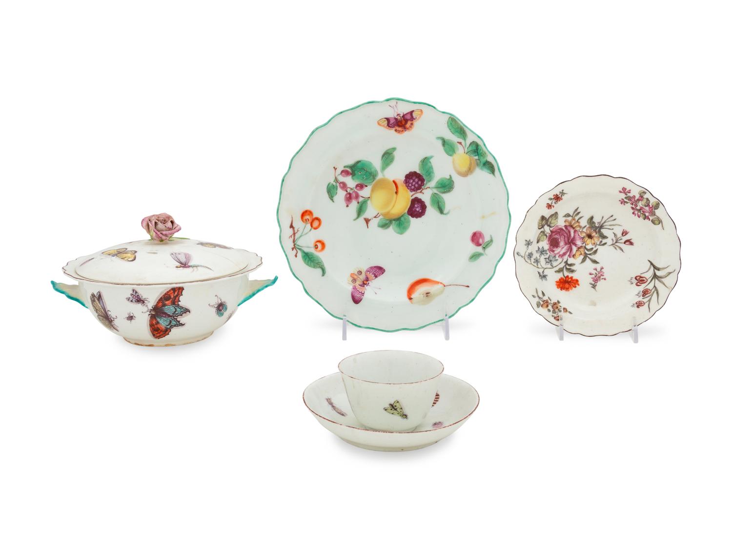 Five Chelsea Porcelain Articles