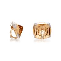 BULGARI, BICOLOR GOLD AND CITRINE CLIP EARRINGS