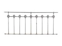 A Continental Steel Four-Post Bed