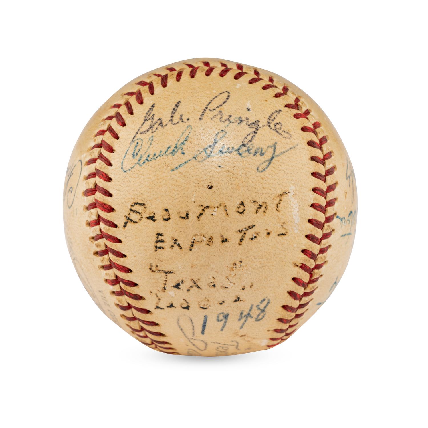 A 1948 Beaumont Exporters Team Signed Autograph Baseball