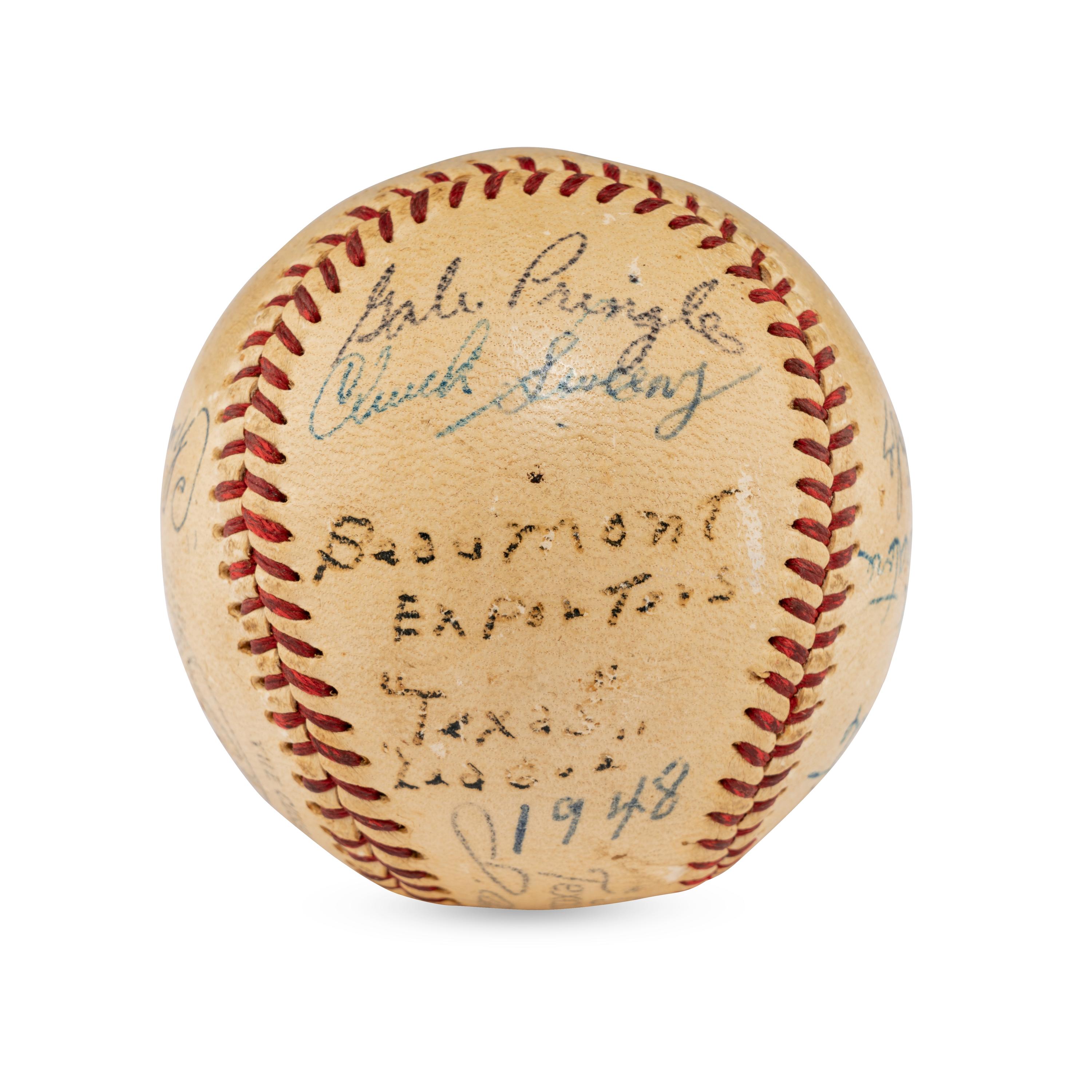 A 1948 Beaumont Exporters Team Signed Autograph Baseball