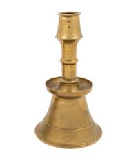 An Ottoman Cast Brass Turned Candlesticks
