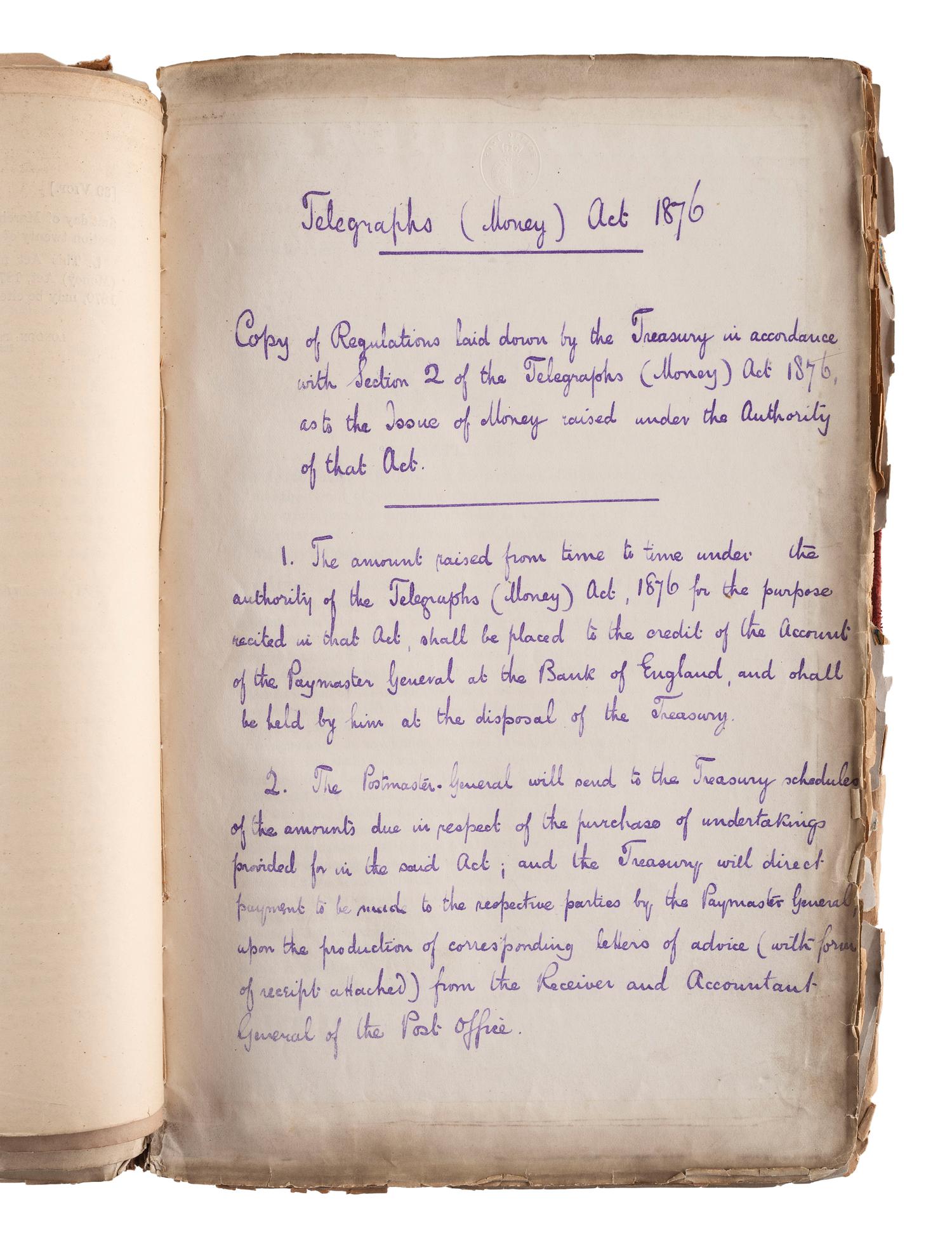 [SCIENCE & TECHNOLOGY]. A group of 2 telegraphy-related items, comprising: