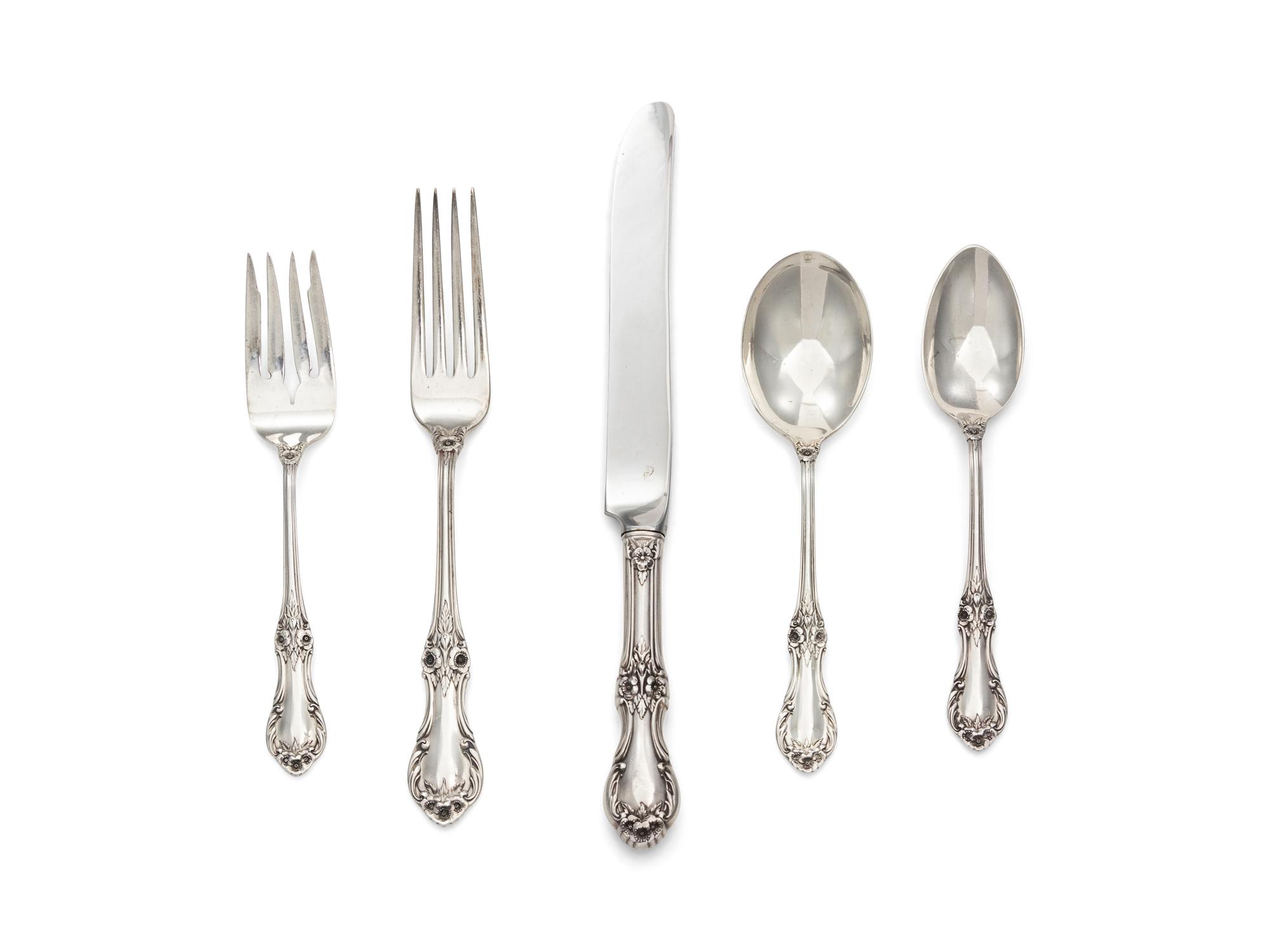 An American Silver Flatware Service