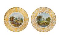 A Pair of Royal Crown Derby Porcelain Plates