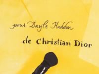 Christian Dior, Silk Scarf signed to Dayle Haddon from John Galliano