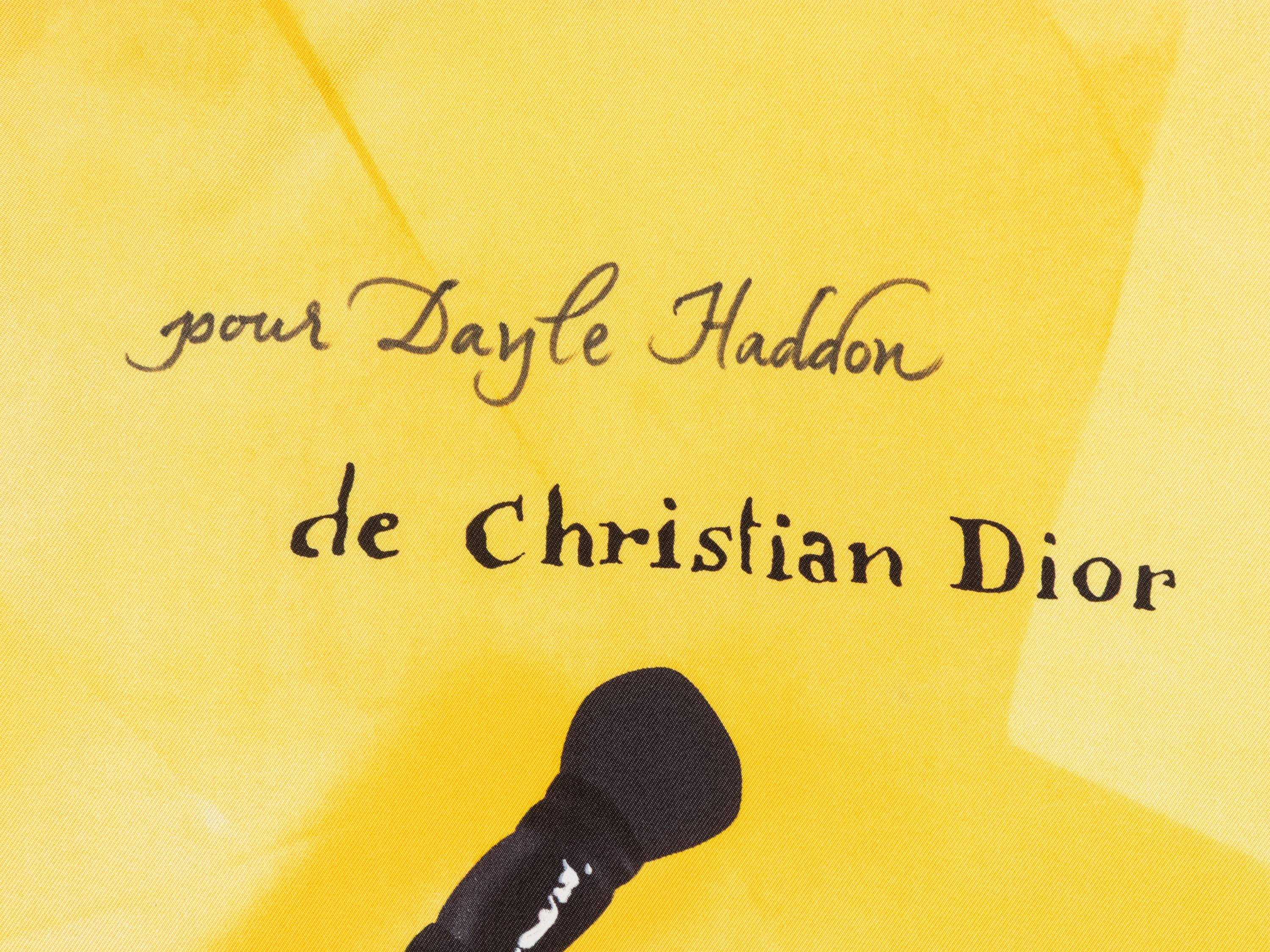 Christian Dior, Silk Scarf signed to Dayle Haddon from John Galliano