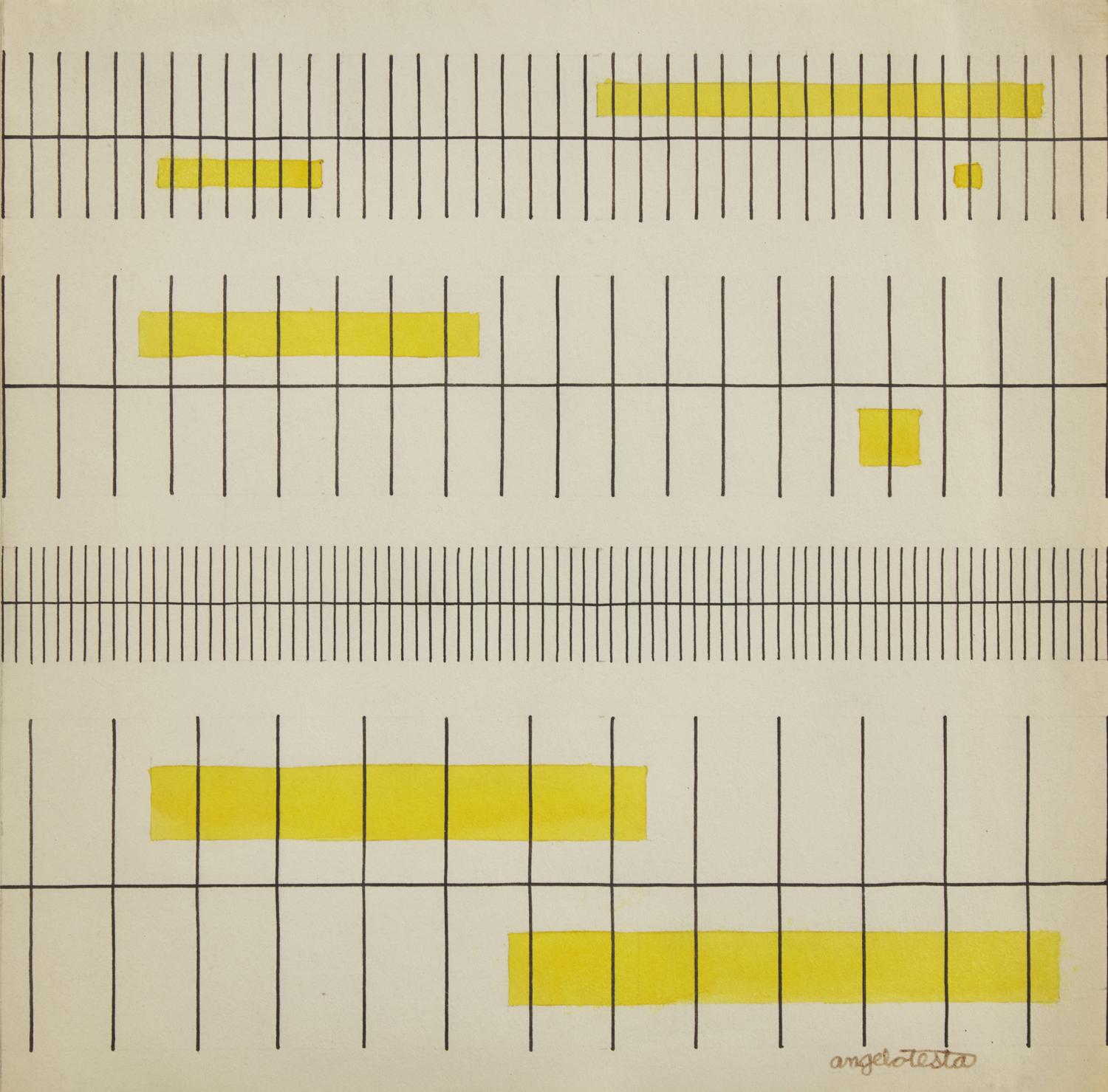 Yellow and Black for Fabric Design, circa 1975