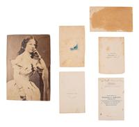 [EARLY PHOTOGRAPHY]. 12 CDVs and cabinet card of Civil War-era businesses and residences.