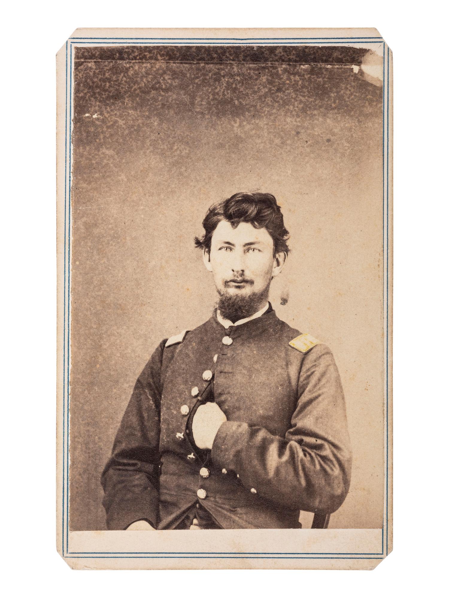 [CIVIL WAR] 16th OH Battery Archive, incl. hand-drawn camp scene, escutcheon, war-date diary, CDVs.