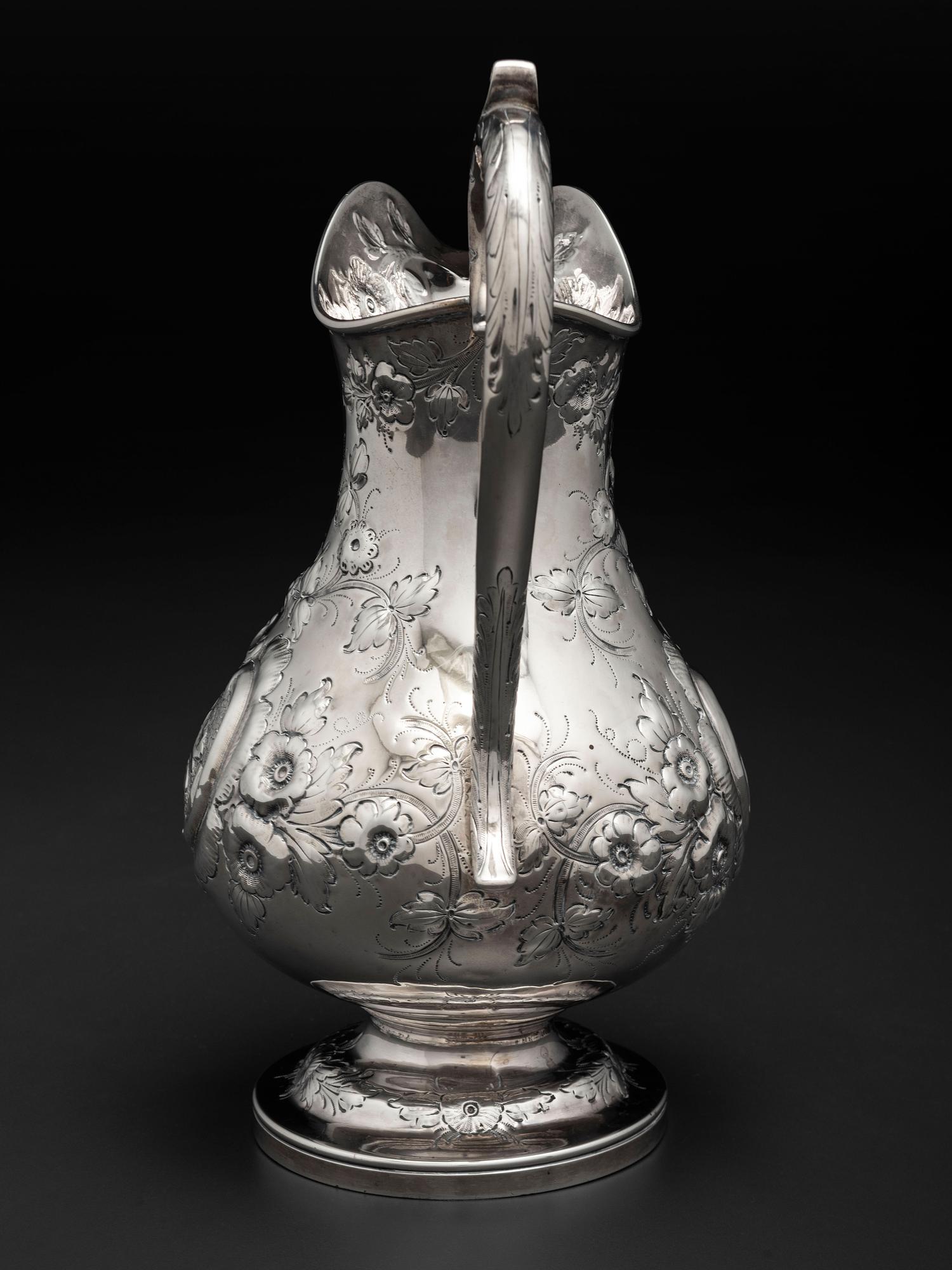 An American Coin Silver Pitcher
