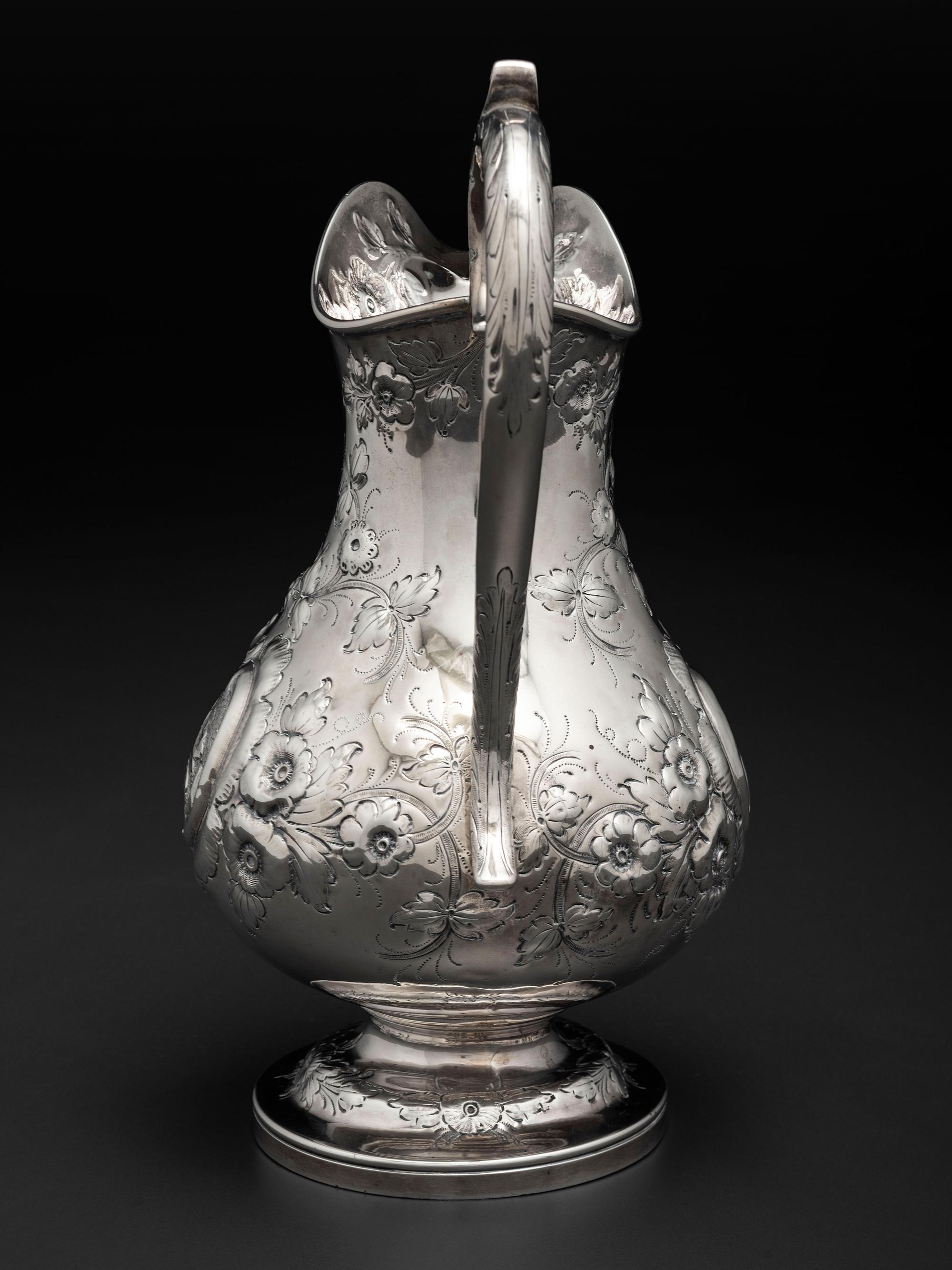 An American Coin Silver Pitcher