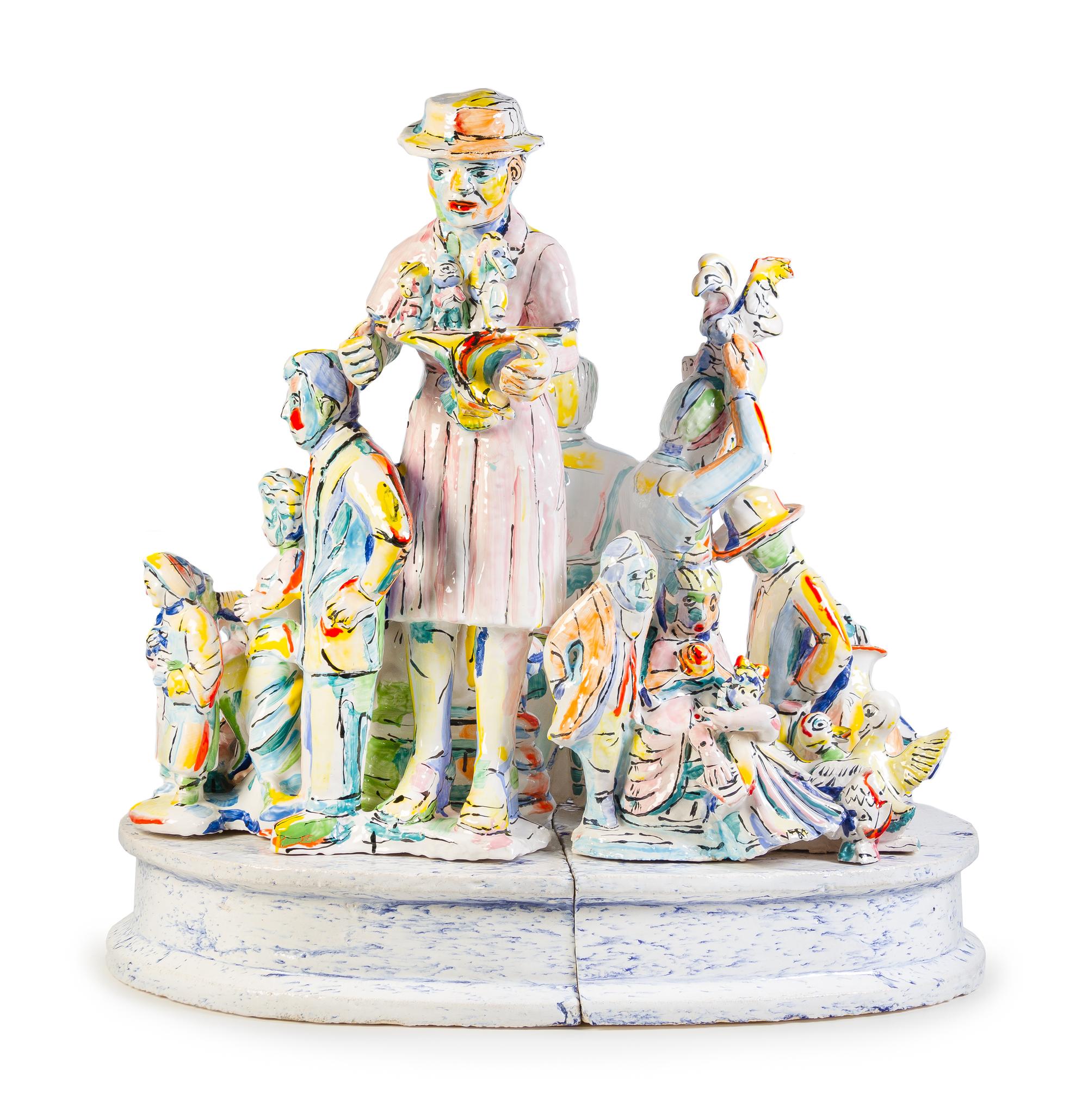 Viola Frey, (American, 1933-2004), Untitled (Figural Group)