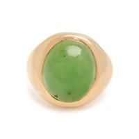 YELLOW GOLD AND NEPHRITE RING
