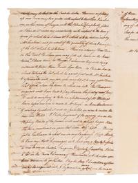 WASHINGTON, George (1732-1799). Letter signed ("G.Washington") to Battaile Muse. Mount Vernon, 28 July 1785.