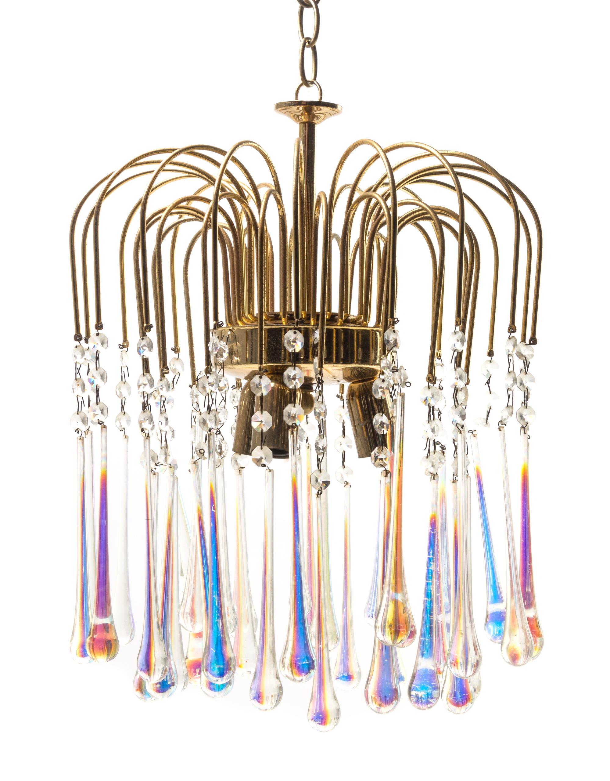 Venini, Italy, SECOND HALF 20TH CENTURY, a teardrop waterfall chandelier