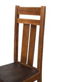 A Pair of American Arts and Crafts Oak Side Chairs