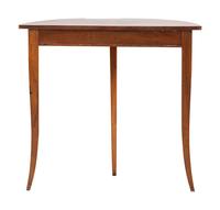 A Biedermeier Figured Birch Demilune Table
