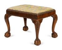 A George II Carved Mahogany Stool