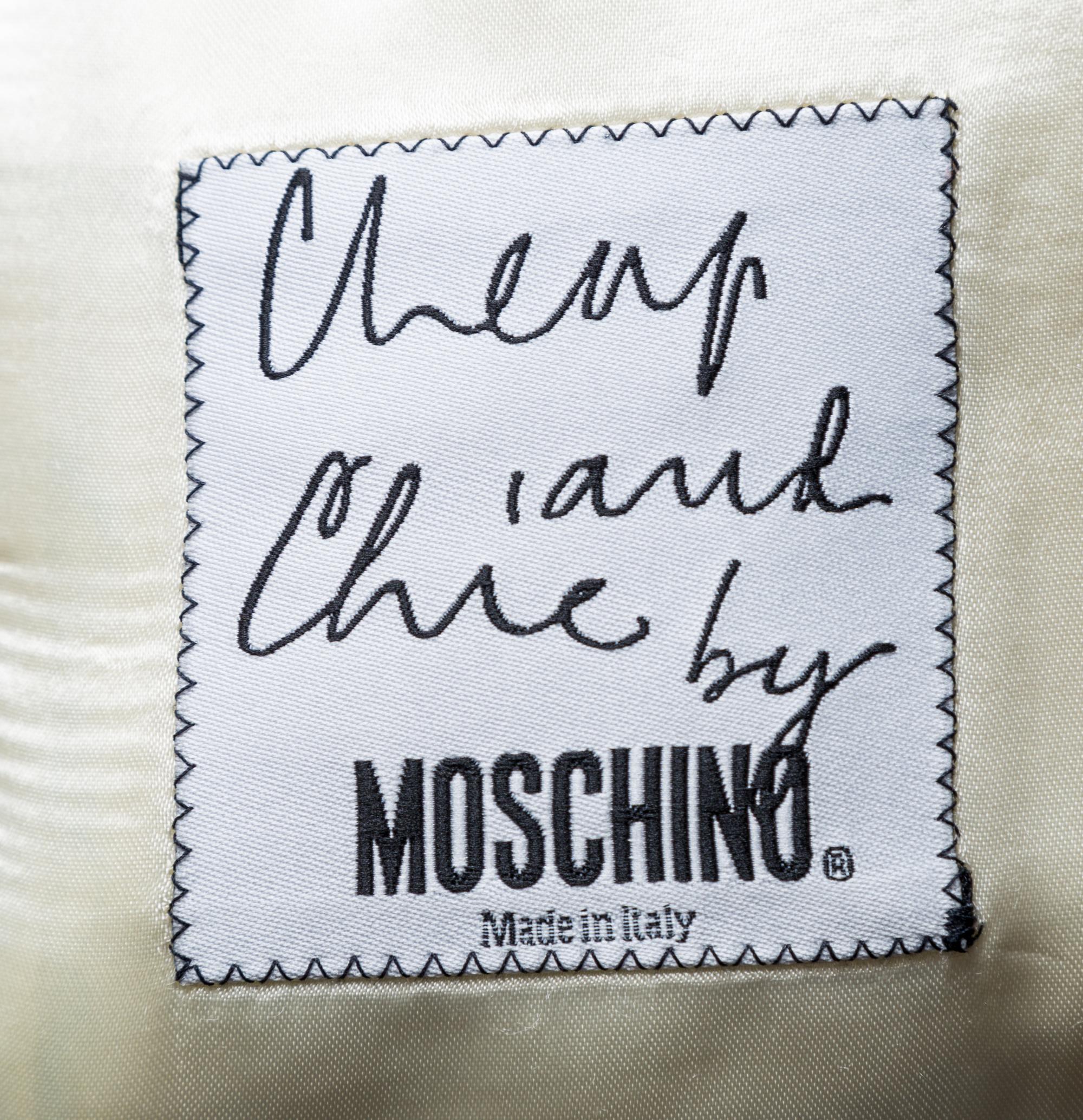 A Moschino Wool Cloud Print Jacket, Size 10.