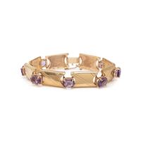 AMETHYST AND YELLOW GOLD BRACELET