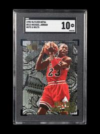 A 1995-96 Fleer Metal Nuts & Bolts Michael Jordan Basketball Card No. 212 (SGC 10 GEM MINT)