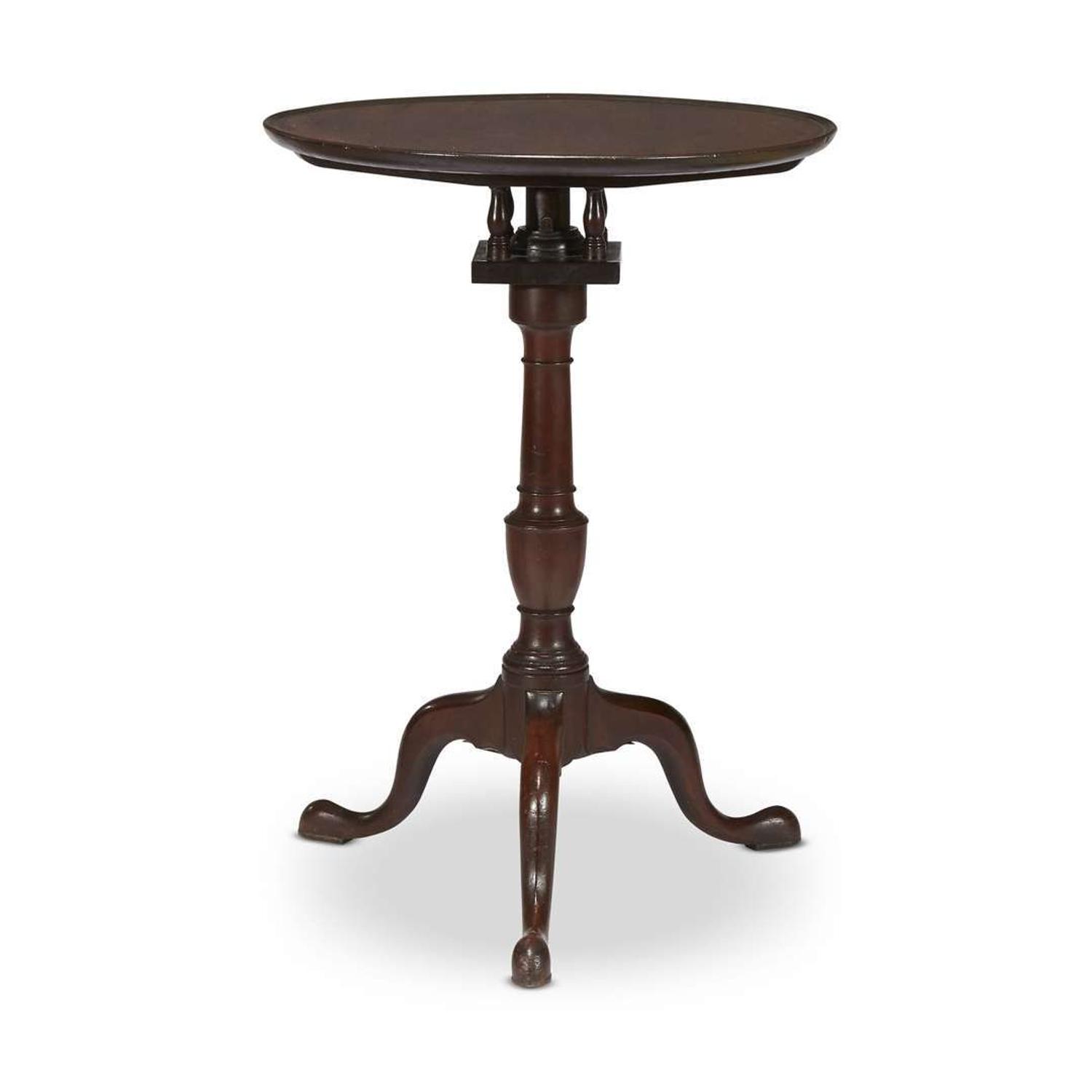 Queen Anne walnut candlestand Philadelphia, PA, late 18th century