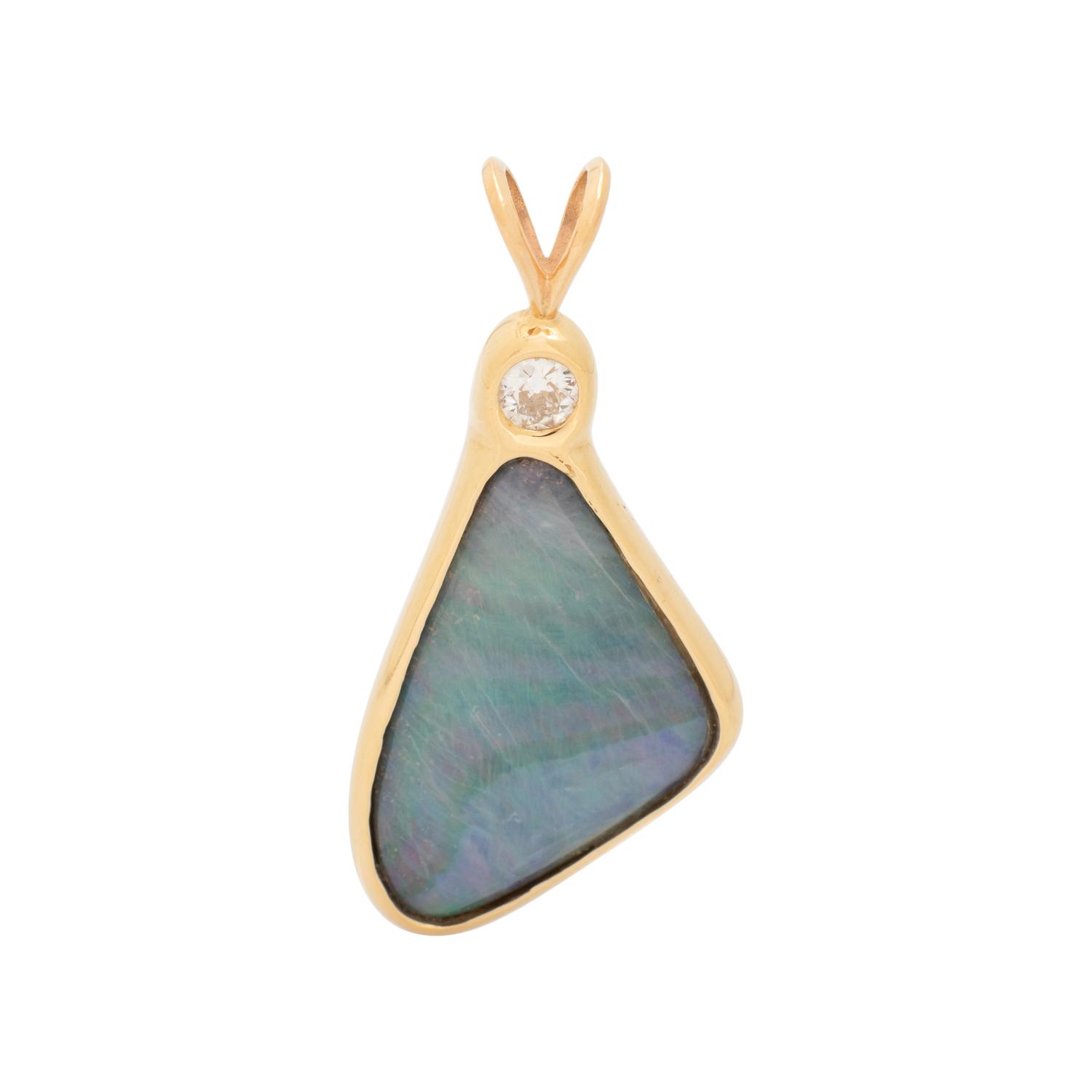 OPAL AND DIAMOND PENDANT