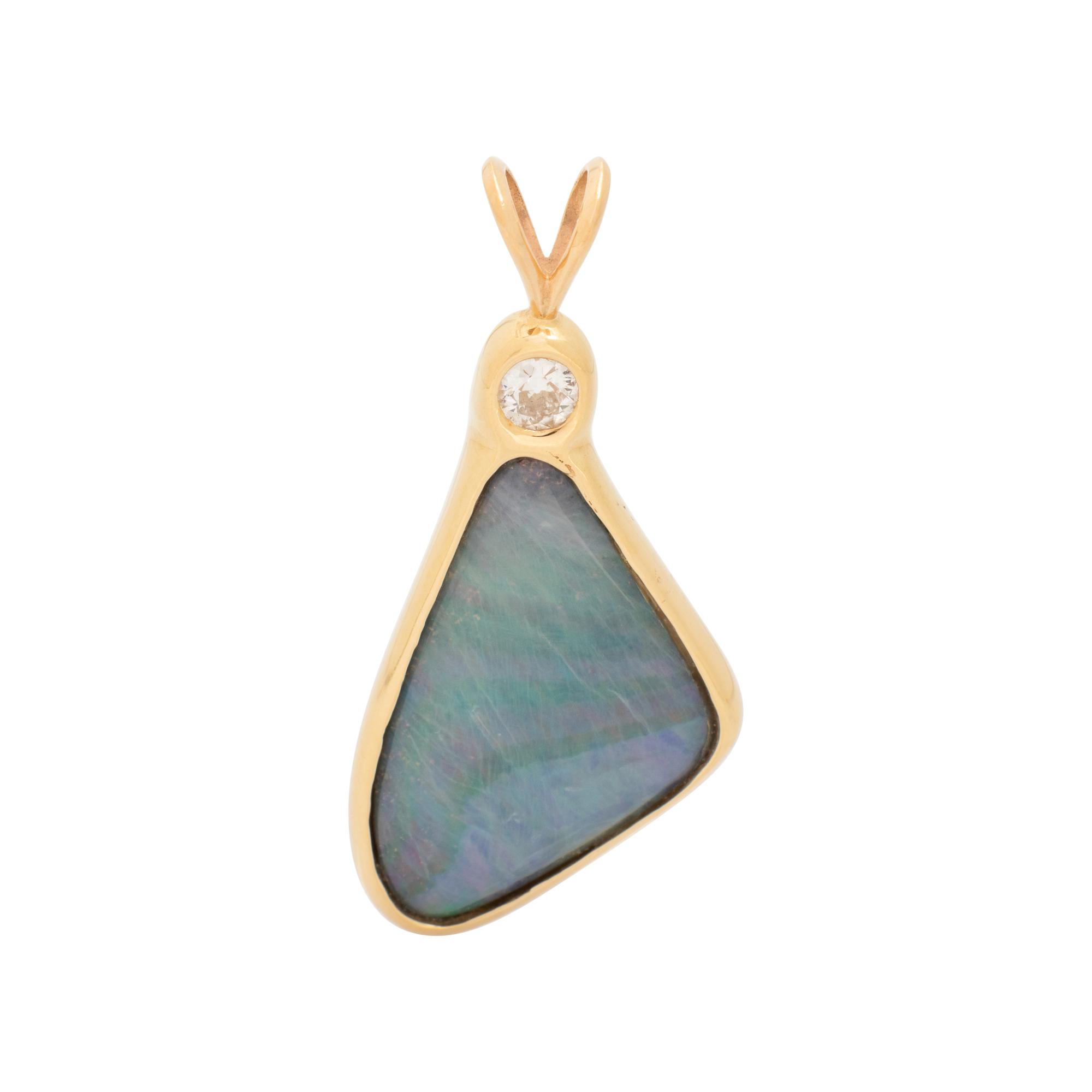OPAL AND DIAMOND PENDANT