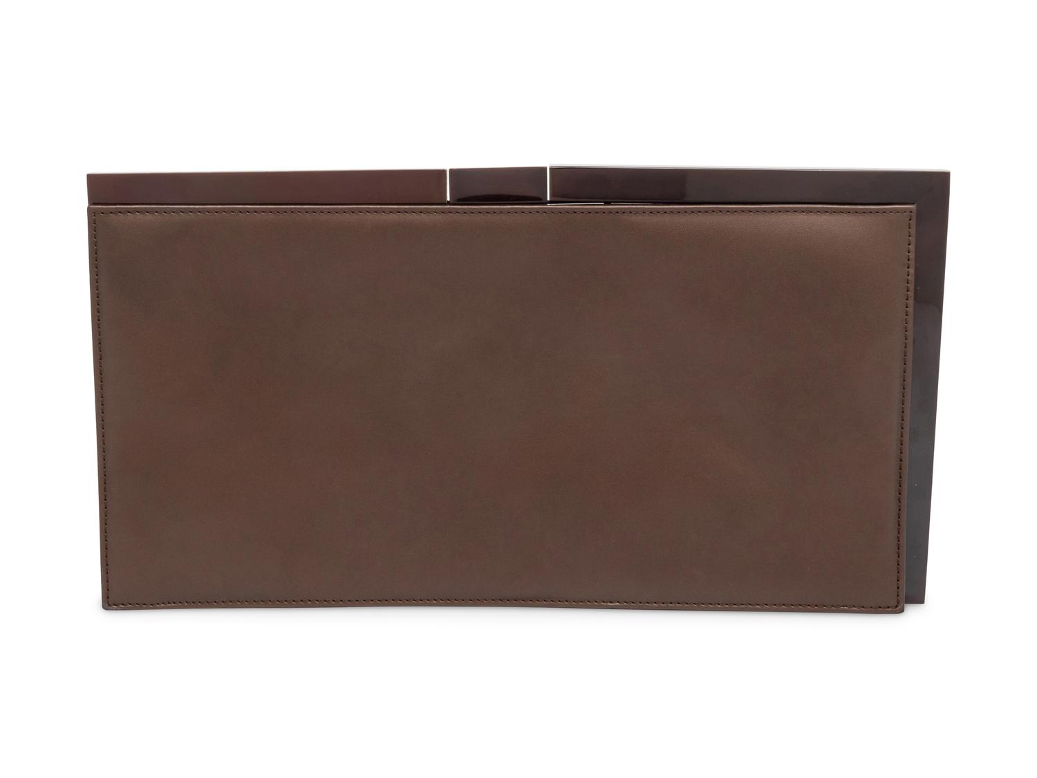 TOM FORD FOR GUCCI, FLAT LEATHER FRAME CLUTCH