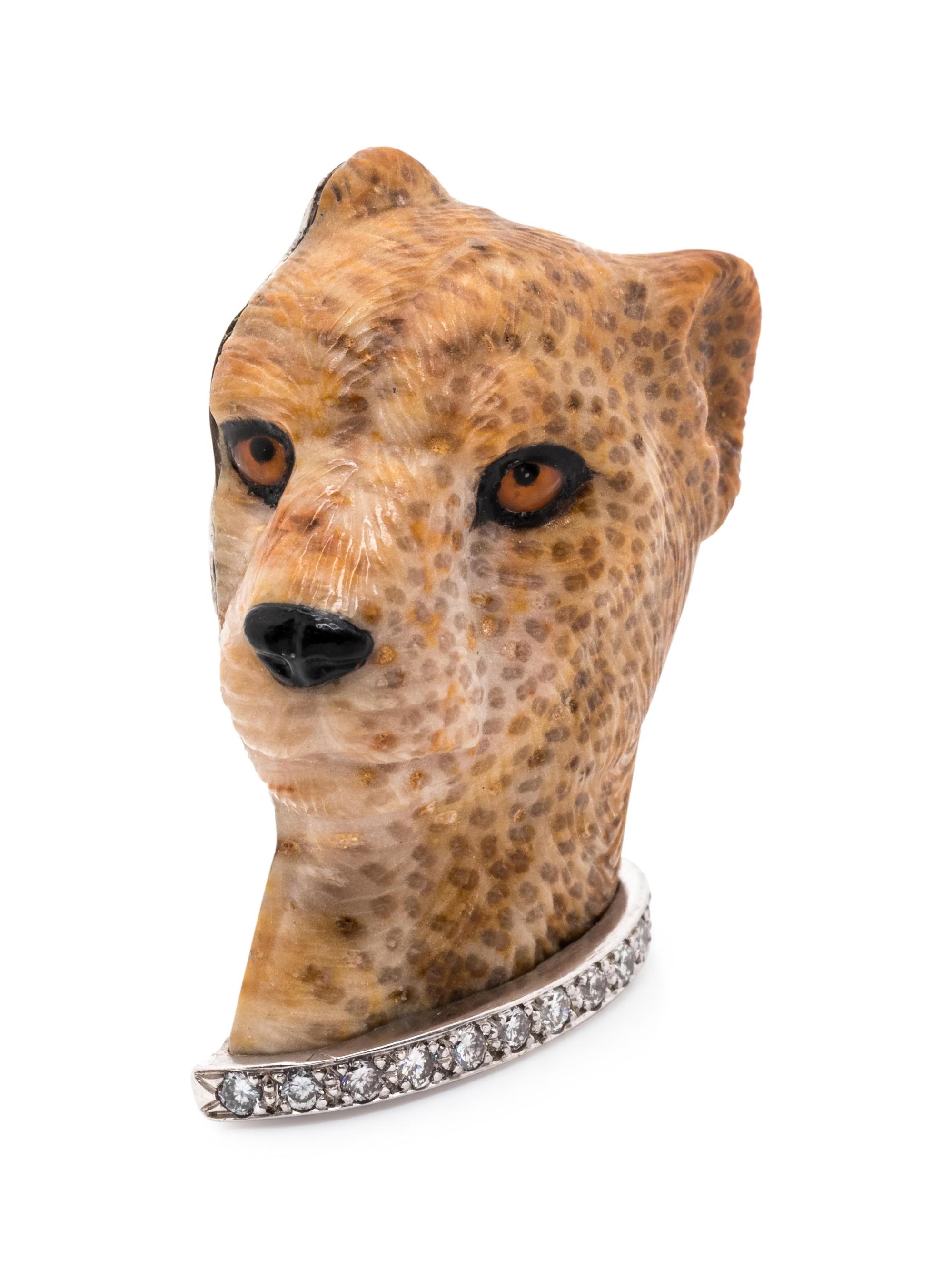 HANS ULRICH PAULY, DIAMOND CHEETAH BROOCH