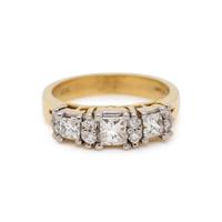 YELLOW GOLD AND DIAMOND RING