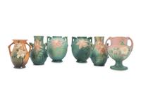 Seventeen Roseville Pottery Articles