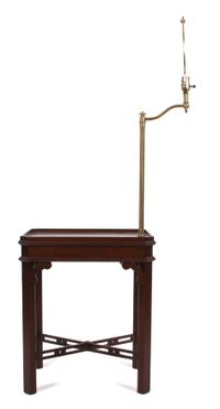 A Chippendale Style Mahogany Side Table Height 23 x width 16 1/2 x depth 20 inches. — 20TH CENTURY