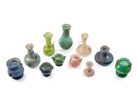 Twelve Roman Style Glass Vessels