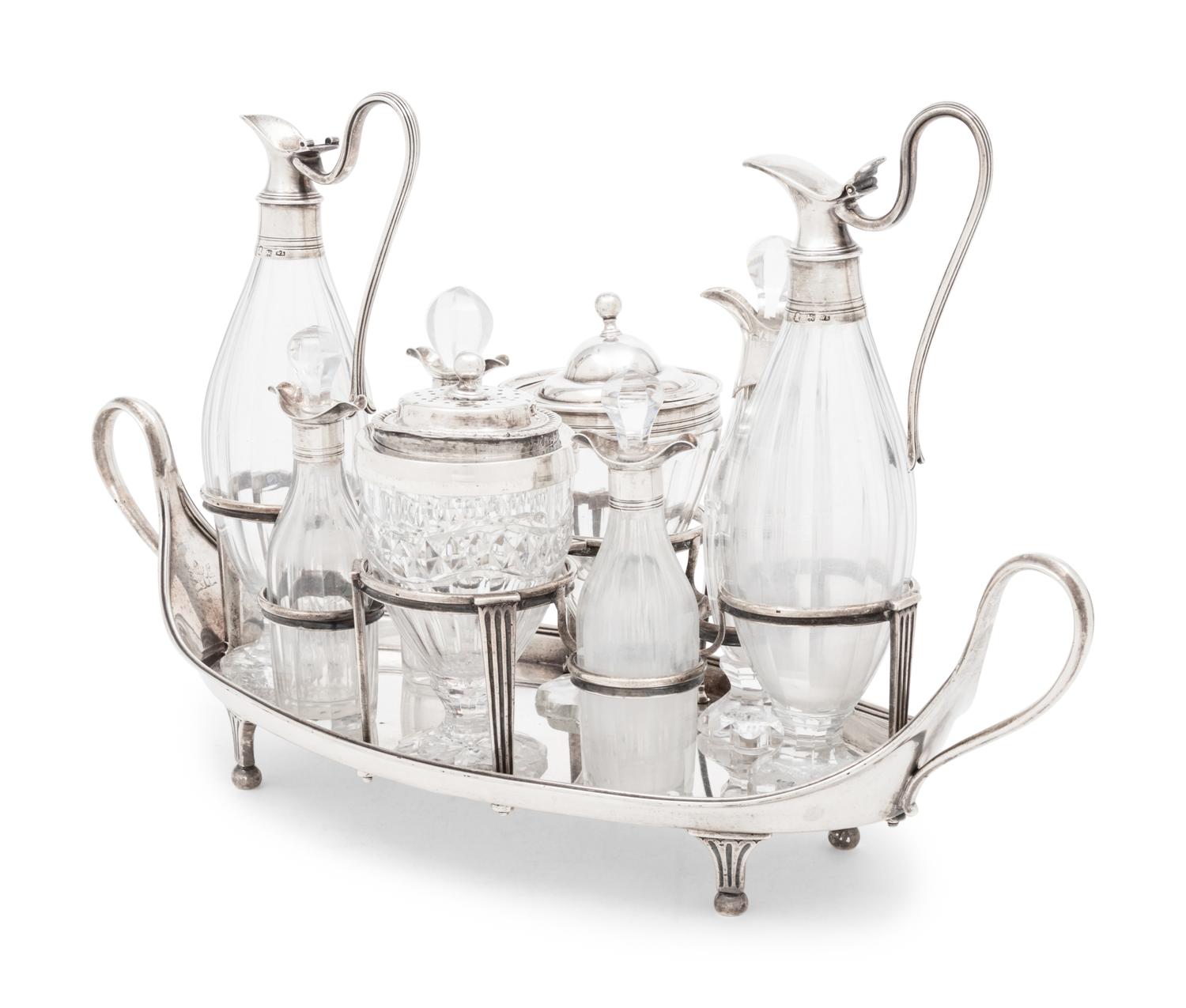 A George III Silver Cruet Set
