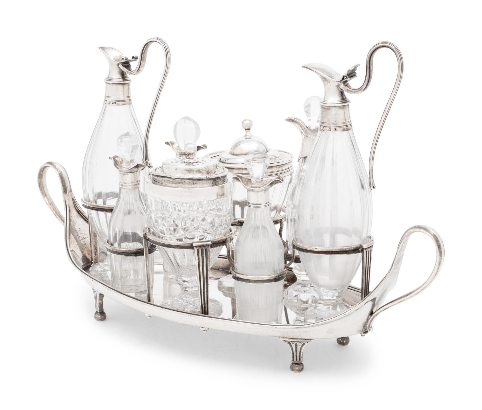 A George III Silver Cruet Set