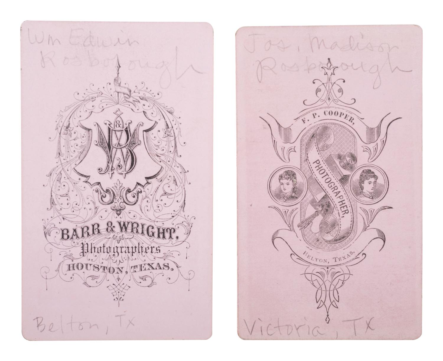 [WESTERN AMERICANA]. The Rosborough family archive, including letters relating to the California Gold Rush, the Modoc War, the Klondike Gold Rush, and early settlement and mining operations in Idaho Territory, Utah Territory, Nevada, and Texas.