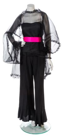 A Christian Dior Black Cocktail Pant Ensemble, Pants size 8.